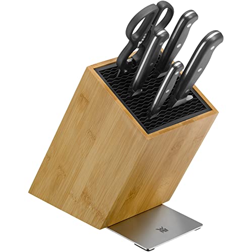 🔥 STARKER PREIS (-52%) WMF Spitzenklasse Plus Messerblock mit Messerset 6teilig, Made in Germany, 4 Messer geschmiedet, Küchenschere, FlexTec Messerblock, Performance Cut