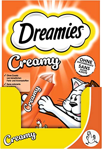 (-27%) Dreamies Katzenleckerlis Creamy Snacks mit Huhn – köstlich cremiger Geschmack – 44 Portionsbeutel (11 x 4 x 10g)