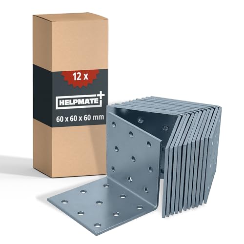 🔥 SELTEN SO GÜNSTIG (-46%) HELPMATE – Lochplattenwinkel 60x60x60 mm – 12 Stück – galvanisch verzinkt