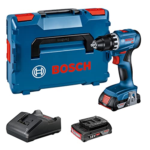 (-52%) Bosch Professional 18V System Akku Bohrschrauber GSR 18V-45 (Drehzahl 1.900 min⁻¹, inkl. 2x 2.0Ah Akku, Ladegerät GAL 18V-20, L-BOXX)