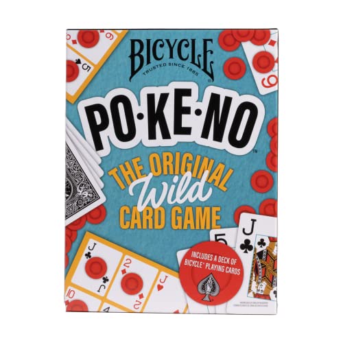Bicycle Pokeno Card Game Set with Deck, Scoreboards & Chips, Poker meets Keno, Fun Party Game and Family Game Night Favorite, Ages 6+