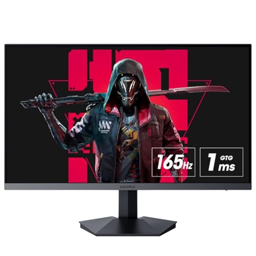 KOORUI Gaming Monitor, 24" Fast IPS Computer Monitor, 200Hz FHD HDR400 Display, 1ms PC Screen, 90% DCI-P3 Color Gamut, Adaptive Sync, Ultra Slim Frame, VESA Mountable, HDMI 2.0, DP 1.4, G2411P