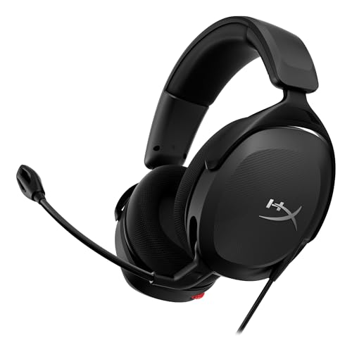 HyperX Cloud Stinger 2 Core Essential PC Gaming Wired Headset, Lightweight Over Ear Headset with mic, Swivel-to-Mute Function, 40mm Drivers (683L9AA),