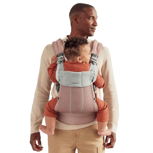 BabyBjörn Mochila Porta Bebé Harmony, Malla 3D, Rosa palo