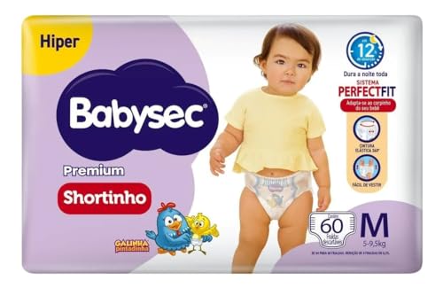 Fralda Babysec Premium Shortinho M, 60 Unidades | Hiper