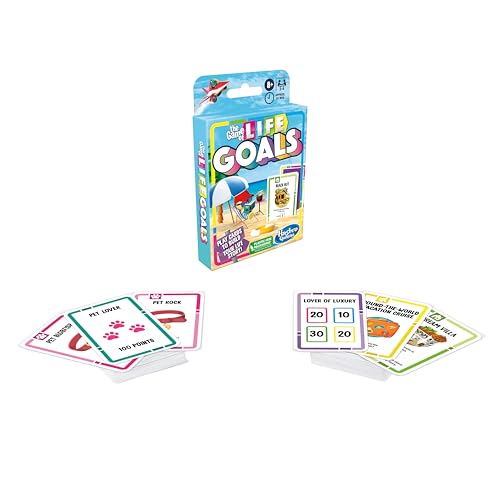 Hasbro Gaming The Game of Life Goals Card & Quick-Playing Family Game, 2-4 Players, Fun Summer Activities, Vacation Trav