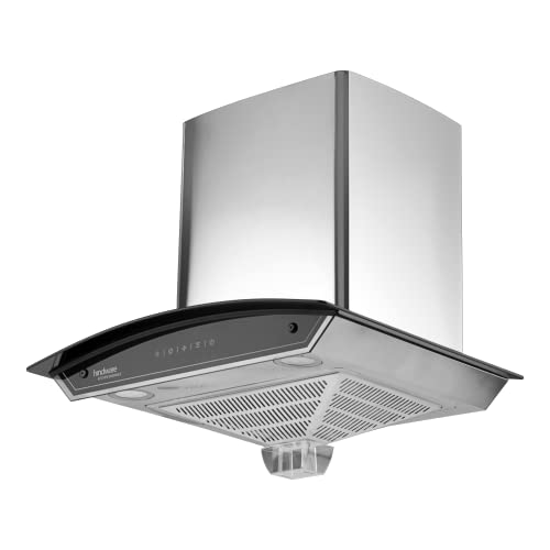 HINDWARE SMART APPLIANCES Rubella Neo 60 cm 1300 m³/hr Auto Clean Chimney | Motion Sensor | Touch Control | Filterless | Curved | Energy Efficient LED