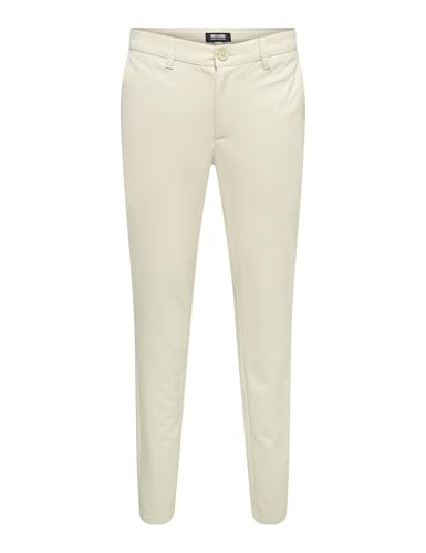 (-35%) Only & Sons Herren Chino Hose ONSMARK - Slim Fit - Schwarz Grau Blau Grün, Größe:29W / 30L, Farbe:Moonstruck 22010209