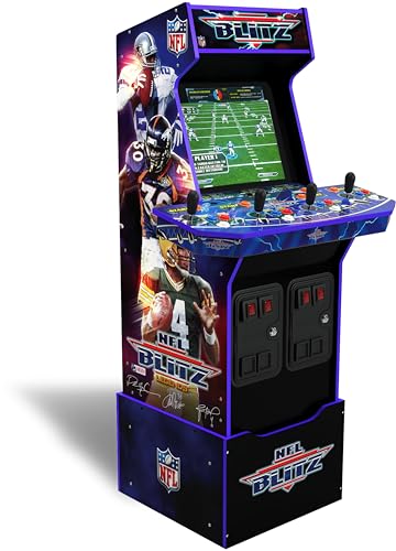 Arcade1Up NFL Blitz Legends Arcade Machine - 4 Player, 5-foot tall full-size stand-up game for home with WiFi for online multiplayer, leaderboards, and a light-up marquee