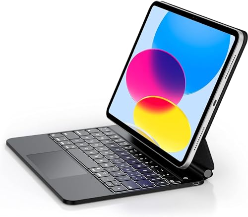 ESR iPad 11th(A16, 2025)/10th Gen Case with Keyboard, Magic Keyboard for iPad 10.9", Case with Floating Cantilever Stand, Springy Backlit Keys, Multi-Touch Trackpad, Rebound Series, Black