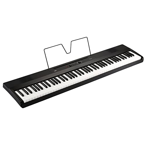 Korg Liano Portable 88-key Digital Piano w/ Semi-Weighted Keys, Bass Reflex Speakers and includes a Sustain Pedal & Power Adapter - Black