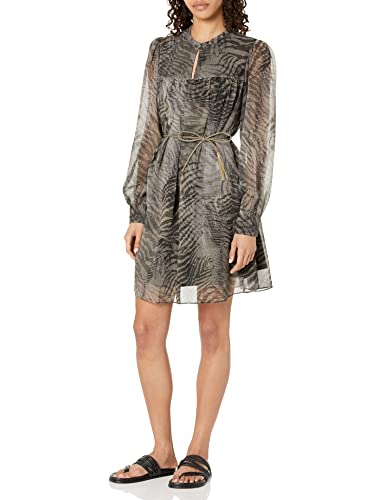GUESS Women's Morgane Dress, Forest Tiger Military Print, Medium