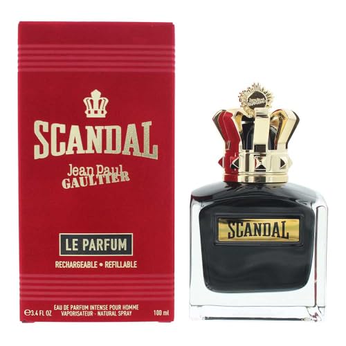 Jean Paul Gaultier Scandal Le Eau de Parfum Intense Refillable Spray for Men, 3.4 Ounce