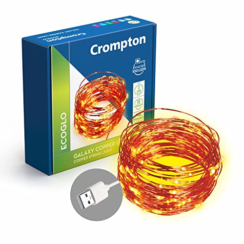 Galaxy Decoration Copper USB Powered String Fairy Lights with 100 Led Light (10 Meters / 32 Feet, Warm White, Pack of 1)