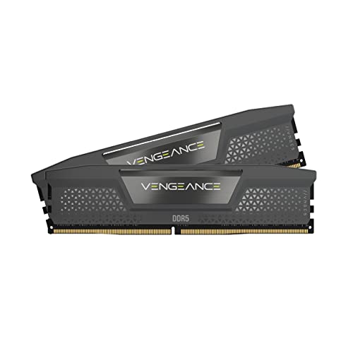 CORSAIR VENGEANCE DDR5 RAM 64GB (2x32GB) Bis zu 5600MHz CL40 AMD EXPO Intel XMP 3.0 Desktop-Arbeitsspeicher – Grau (CMK64GX5M2B5600Z40)