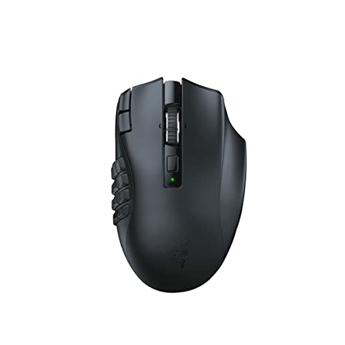 (-45%) Razer Naga V2 HyperSpeed - Ergonomische Kabellose MMO Gaming Maus (19 Programmierbaren Tasten, Wireless 2,4 GHz, Bluetooth, Bis zu 250 Stunden, Focus Pro 30K Optischer Sensor) Schwarz