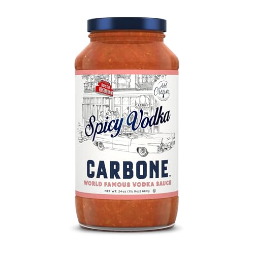 Carbone Spicy Vodka Pasta Sauce | World Famous Signature Recipe | Slow-Cooked with 100% Italian Tomatoes | Vegetarian, Gluten Free, Low Carb, Keto Pasta Sauce, 24 Fl Oz