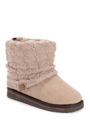 MUK LUKS Women's Laurel Fashion Boot, Stone/Fairy Dust, 10