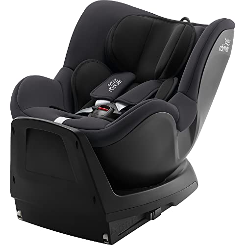 ⚡ BLITZDEAL (-31%) BRITAX RÖMER Reboarder DUALFIX PLUS, inklusive Neugeboreneneinsatz und ISOFIX, für Kinder von 40-105 cm (i-Size), Geburt - 4 Jahre, Midnight Grey