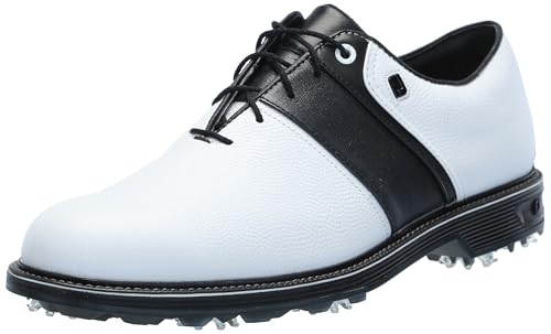 FootJoy Men's Premiere Series - Packard Previous Season Style Golf Shoe, White/Black, 10.5
