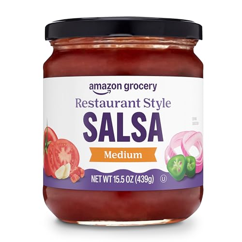 Amazon Grocery, Restaurant Style Salsa, Medium Heat, 15.5 Oz (Previously Amazon Fresh, Packaging May Vary)