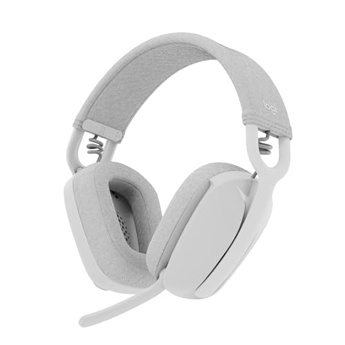 Logitech Zone Vibe 100 Lightweight Wireless Over-Ear Headphones with Noise-Cancelling Microphone, Advanced Multipoint Bluetooth Headset, Works with Te