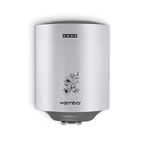 USHA Warmboy WB15AX 15L Storage Water Heater | 2000W | Heavy Gauge Copper Heating Element | Whirlflow Tech | 5 Safety Features | 7-Year Tank, 3-Year E