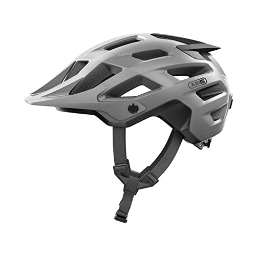 ABUS MTB-Helm Moventor 2.0 - komfortabler Fahrradhelm fürs Gelände - All-Mountain-Helm - für Damen und Herren - Silber, Größe S