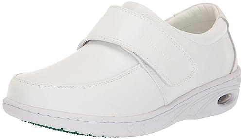 PEDASVON Women's Healthcare Nursing Shoes Lightweight Comfortable Nurse Shoe Footwear Slip Restaurant Loafer Waterproof Work Shoes, White-209, 5.5