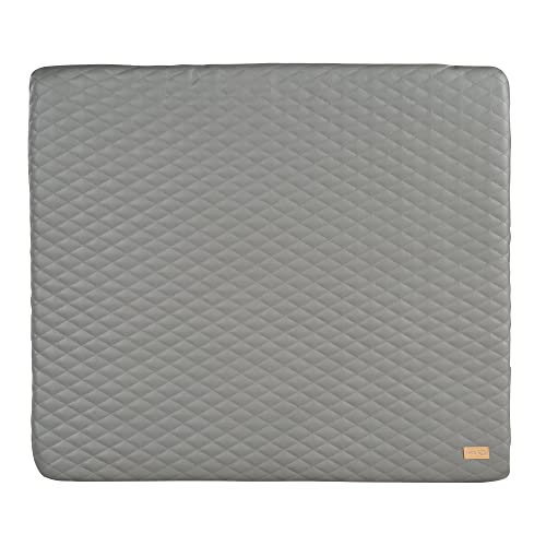 (-37%) roba Wickelauflage Luxe 85 x 75 cm - Wickelunterlage abwaschbares veganes Leder - Wickeltischauflage im Design Stone gesteppt - Grau