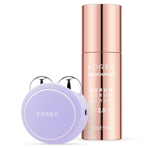 FOREO Firm &amp; Fabulous BEAR mini + Serum Serum Serum 1 Oz Anti aging Starter Kit- Microcurrent Facial Device- Instant