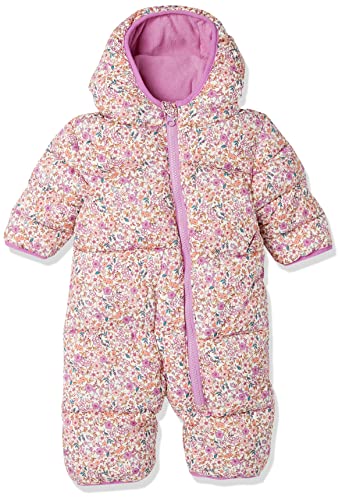 Amazon Essentials Unisex Babies' Water-Resistant Winter Puffer Bunting Suit, Ivory Delicate Floral, 18 Months