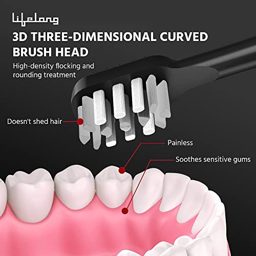 Lifelong Electric Toothbrush with UV sealed Sterilization |3X Plaque Removal | Ideal for Sensitive Gums & Teeth, Fresh Breathe & Brighter Smile |1 Han
