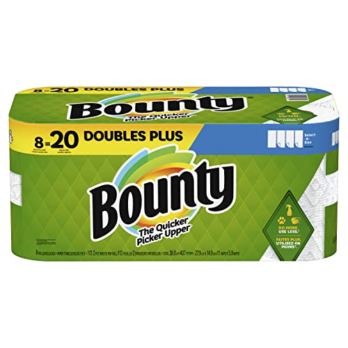 Bounty Select-A-Size Paper Towels 8 Double Plus Rolls 113 Sheets Per Roll