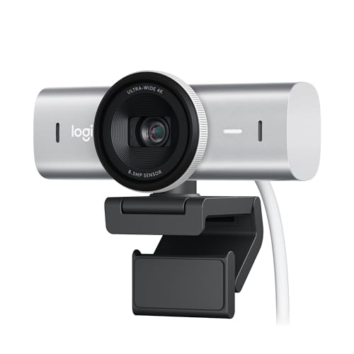 LogitechMX Brio Ultra HD 4K Collaboration, Streaming Webcam, 1080p at 60 FPS, Show Mode, Works with Microsoft Teams, Zo