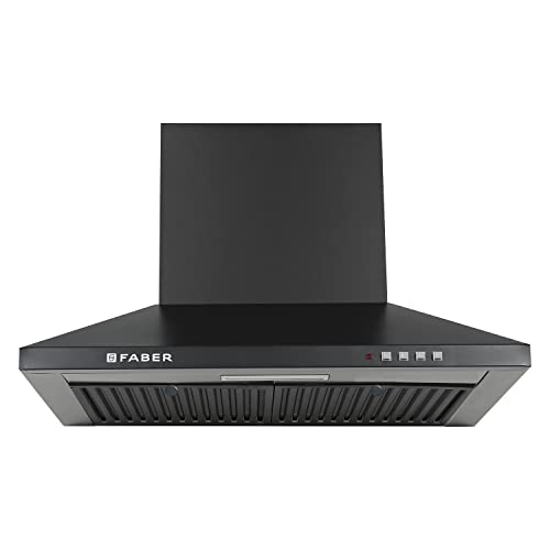 Faber Pluto 60 cm 1000 m³/hr Wall Mounted Kitchen Chimney | Baffle Filter | Push Button | LED Lights | 1 Year Comprehensive Warranty and 12 Years on M
