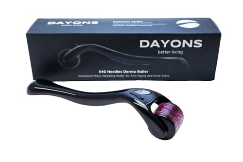 0.5mm Derma Roller – 540 Microneedles | Dermaroller for Hair Regrowth, Beard Growth & Face Care | Microneedling Tool for Scalp, Acne Scars & Skin Rene