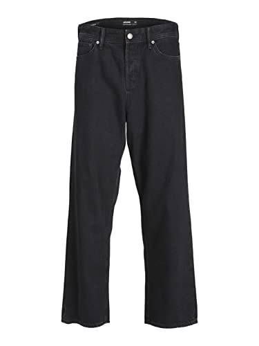 (-52%) JACK & JONES Herren Jeans Schwarz Baggy Fit Alex ORIGINAL SBD 306 – Stonewashed Denim mit Knopfleiste und weiter Passform
