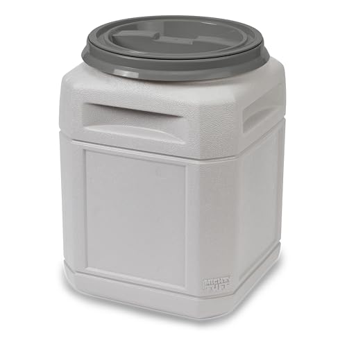 Mighty Tuff Airtight Dog Food Storage Container – 10 Gal, up to 40 lb Capacity – Cat and Dog Food Container with Twist Lid & Handles – BPA-Free, Made in USA