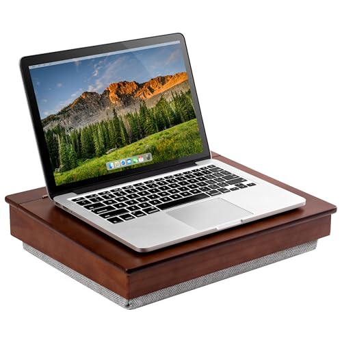LAPGEAR Schoolhouse Lap Desk with Storage Compartments - Acacia Wood - Java - Style No. 45072