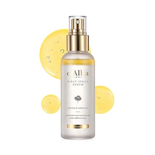 d'alba Piedmont Italian White Truffle First Spray Serum, Vegan Skin Care, Light-weight Face Moisturizer, Glow Serum for Radiant Skin, Non Comedogenic, All In One Mist, Korean Skin Care (3.38 fl oz.)