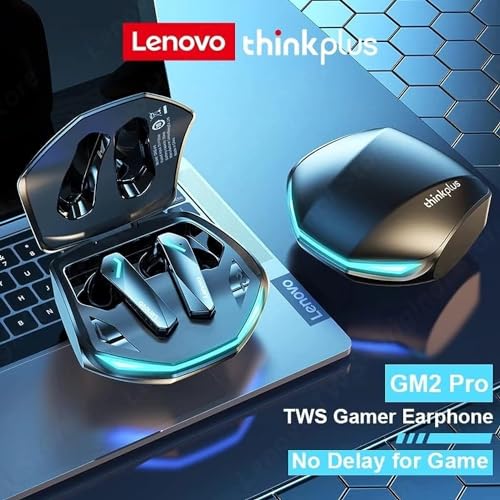 Lenovo GM2 Pro TWS Gamer Fone De Ouvido Sem Fio Bluetooth 5.3 De Baixa Latência Com Microfone Para Jogos