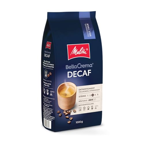 (-33%) Melitta BellaCrema Decaf, Kaffeebohnen, Entkoffeiniert, Stärke 3/5, 1KG