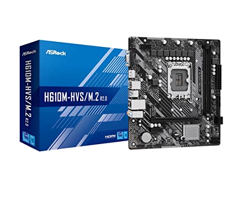 ASRock Intel H610 Soquete LGA 1700 Micro ATX DDR4 Placa-mãe