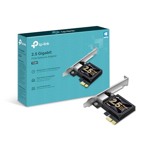 TP-Link 2.5GB PCIe Network Card (TX201) – PCIe to 2.5 Gigabit Ethernet Network Adapter, Supports Windows 11/10/8.1/8/7, Win Server 2022/2019/2016, Linux10% offLimited time deal