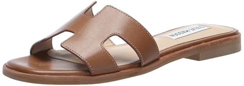 Steve Madden Women's Hadyn Sandal, Cognac Leather, 7