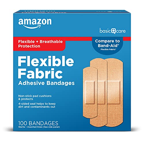 Amazon Basic Care Flexible Fabric Adhesive Bandages Breathable