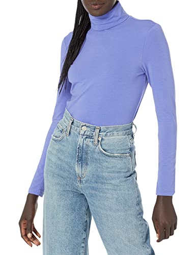 Amazon Essentials Women's Long-Sleeve Turtleneck (Available in Plus Size), Purple Blue, X-Large