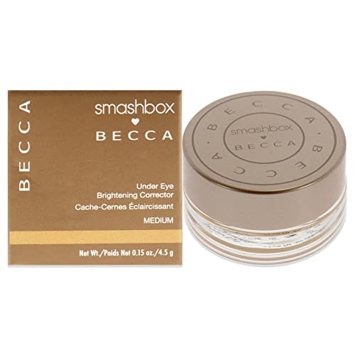 Smashbox X BECCA Under Eye Brightening Corrector | Brightens and Corrects Dark Circles | Vitamin E, 0.15 Ounce, Medium