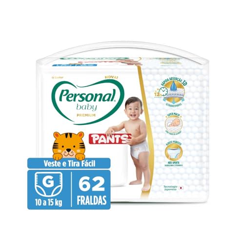 Fralda Baby Personal Pants, G, 62 Unidades | Premium